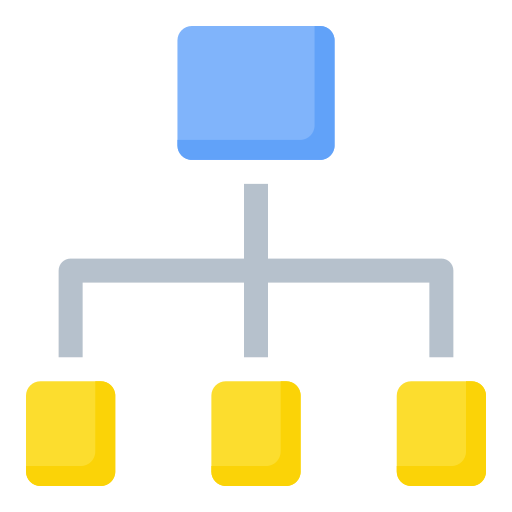 structure d'organisation Generic Flat Icône