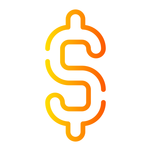 símbolo do dólar Generic Gradient Ícone