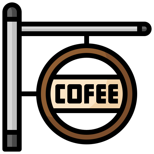 Кофейный магазин Surang Lineal Color иконка