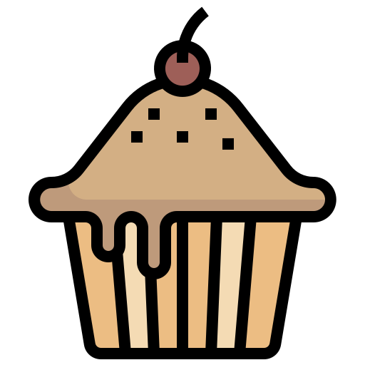 cupcake Surang Lineal Color icona