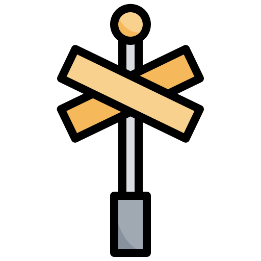 Level crossing Surang Lineal Color icon