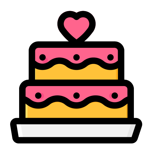 torta nuziale Generic Outline Color icona