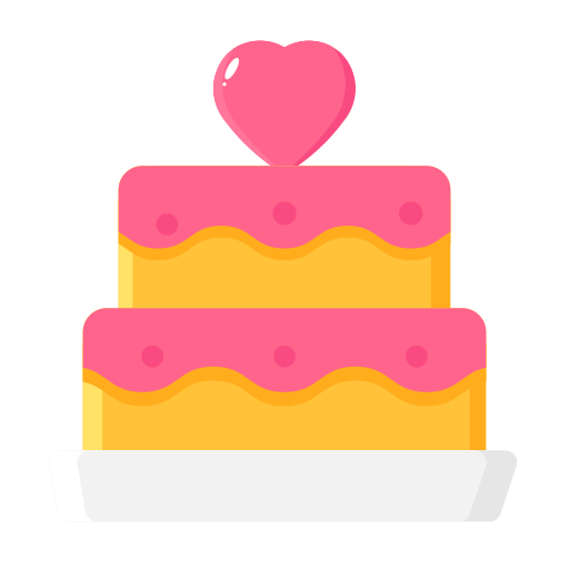 pastel de bodas Generic Flat icono