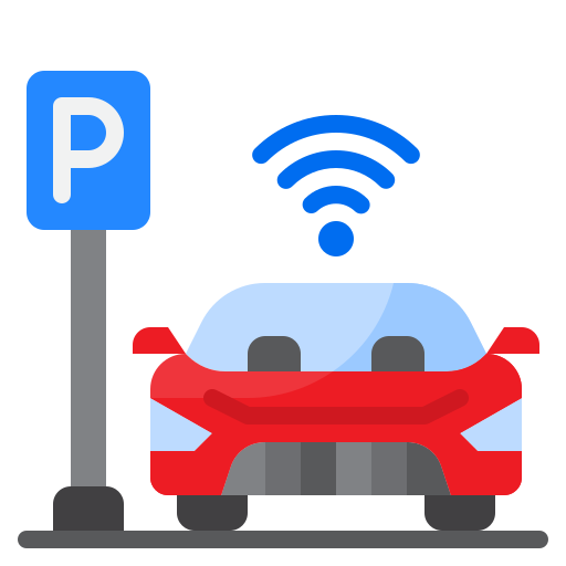 Parking car srip Flat icon