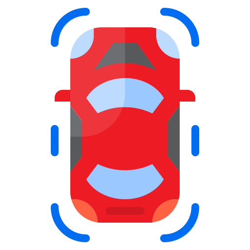 Автономный автомобиль srip Flat иконка