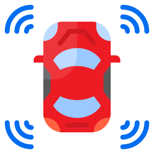 autonomes auto srip Flat icon