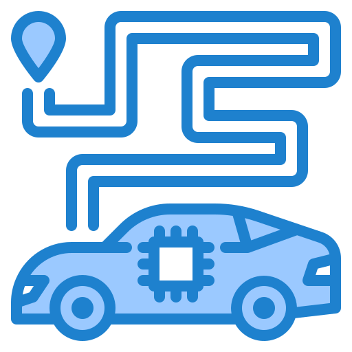 autonomes auto srip Blue icon