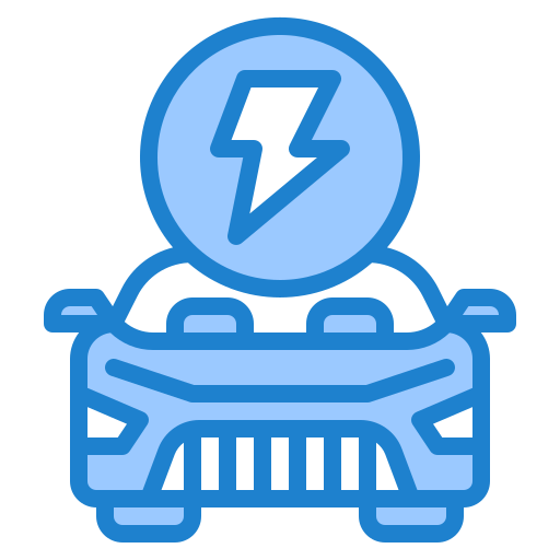 電気自動車 srip Blue icon
