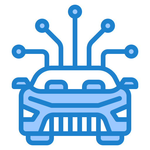 autonomes auto srip Blue icon