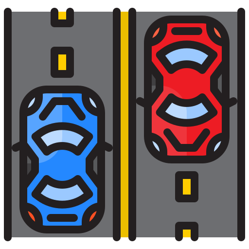 운전 srip Lineal Color icon