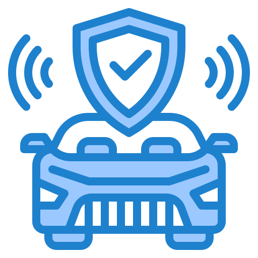 Автомобиль безопасности srip Blue иконка