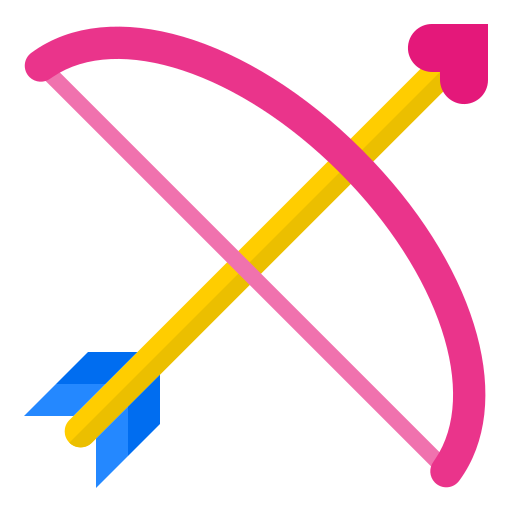 キューピッドの矢 srip Flat icon