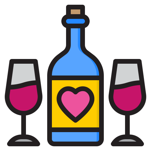 wino srip Lineal Color ikona