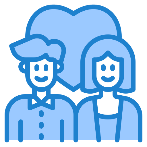 Couple srip Blue icon
