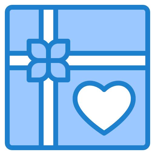 pacco regalo srip Blue icona