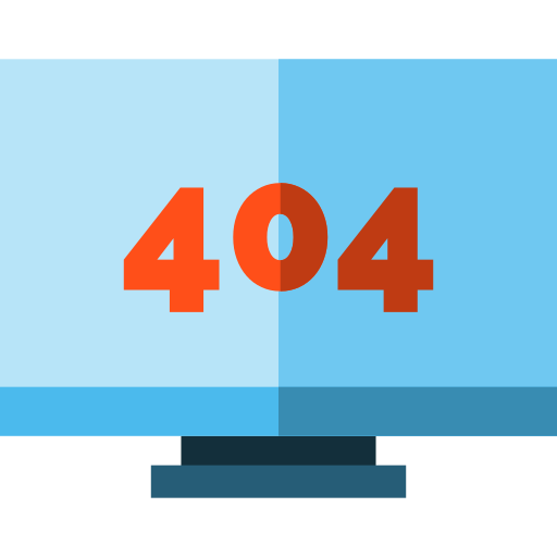erreur 404 Basic Straight Flat Icône