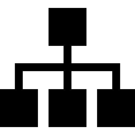 diagram Basic Straight Filled icoon