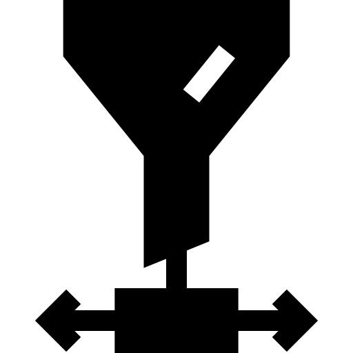 embudo Basic Straight Filled icono