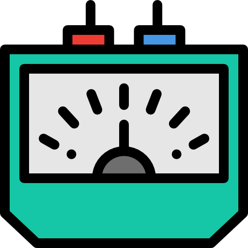 voltmeter Detailed Rounded Lineal color icon