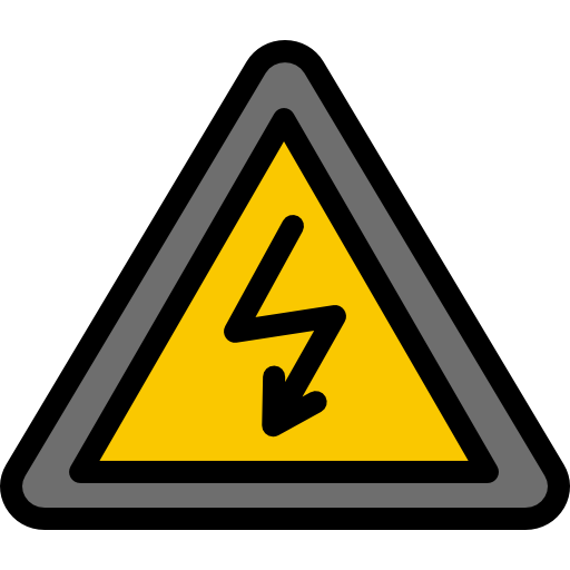 Electrical danger sign Detailed Rounded Lineal color icon