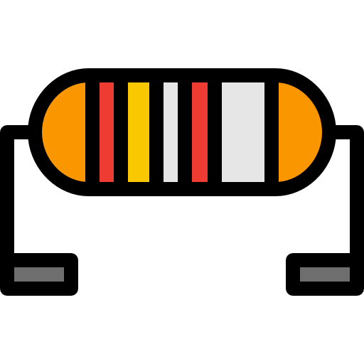 抵抗器 Detailed Rounded Lineal color icon
