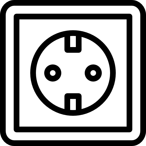 電源ソケット Detailed Rounded Lineal icon