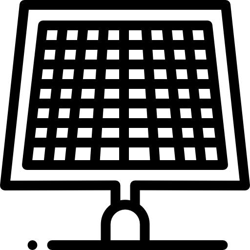 Солнечная панель Detailed Rounded Lineal иконка