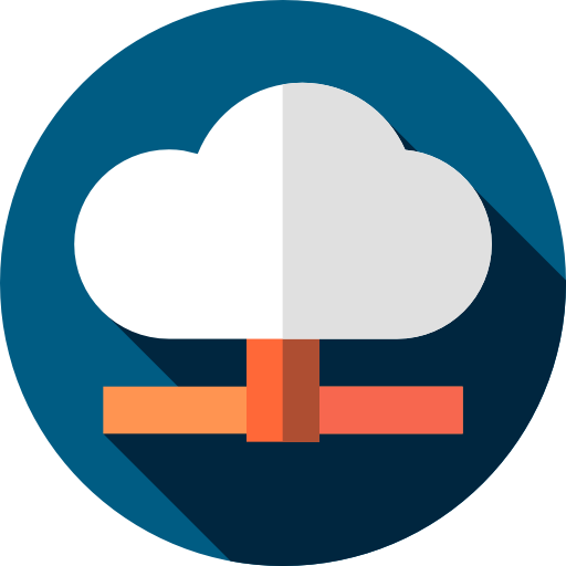 cloud computing Flat Circular Flat icon