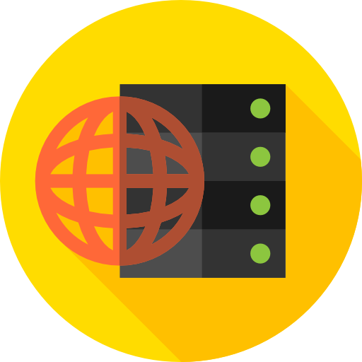 server Flat Circular Flat icoon