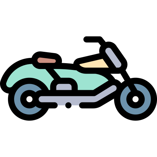 オートバイ Detailed Rounded Lineal color icon