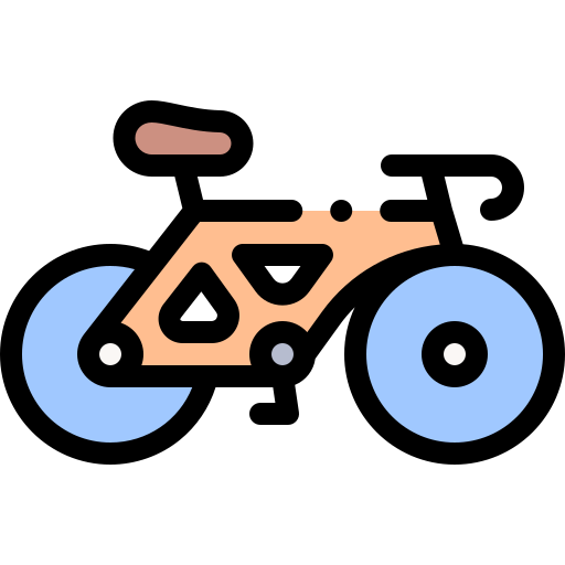 Bicycle Detailed Rounded Lineal color icon