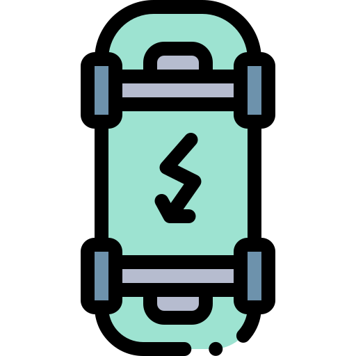 スケート Detailed Rounded Lineal color icon