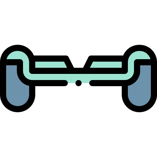 hoverboard Detailed Rounded Lineal color icon