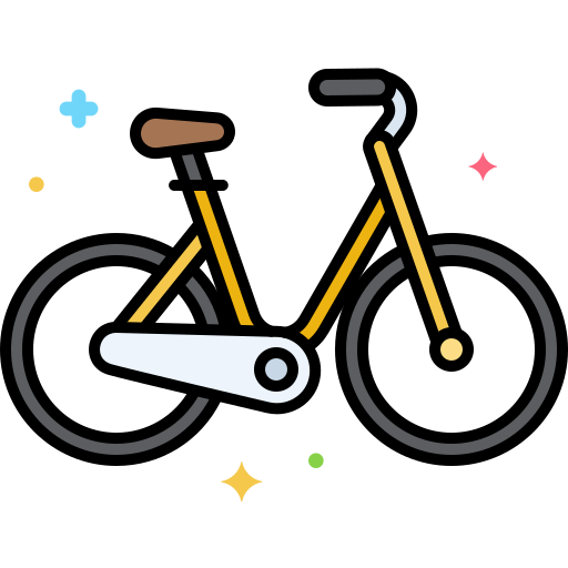 Велосипед Flaticons Lineal Color иконка