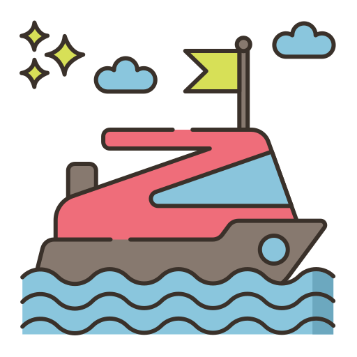 bateau Flaticons Lineal Color Icône