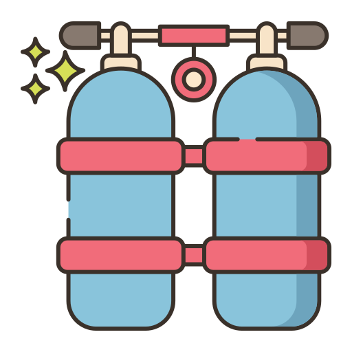 bouteille d'oxygène Flaticons Lineal Color Icône