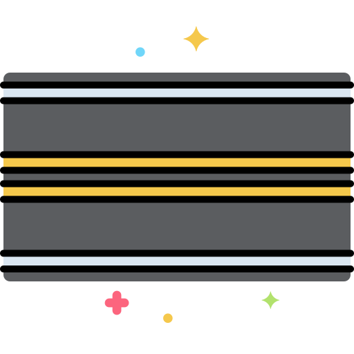autostrada Flaticons Lineal Color ikona