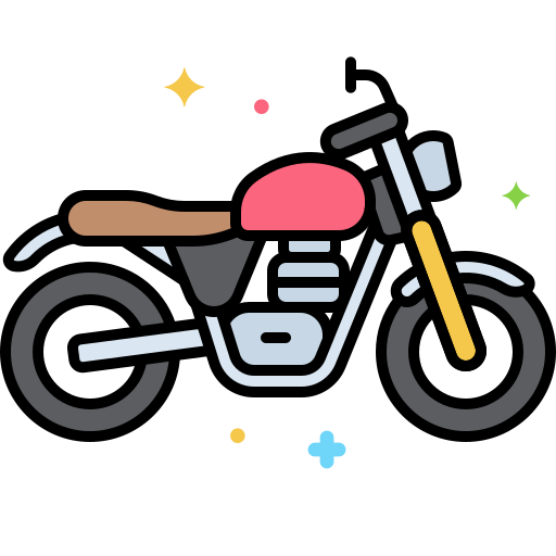 Мотоцикл Flaticons Lineal Color иконка