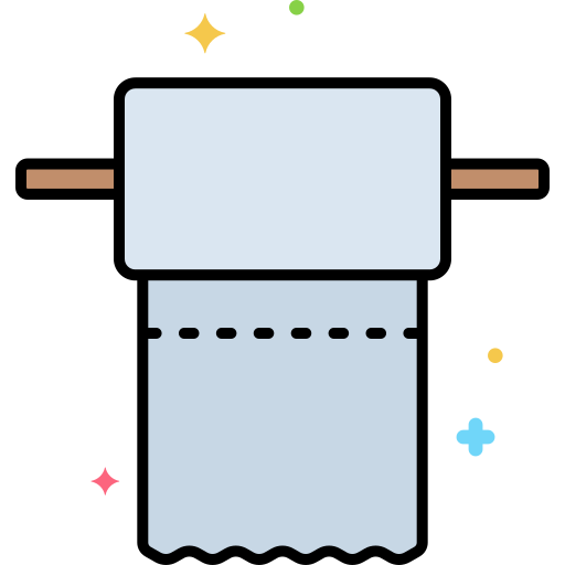 Toilet paper Flaticons Lineal Color icon