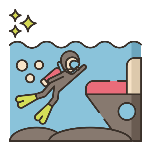 Diving Flaticons Lineal Color icon
