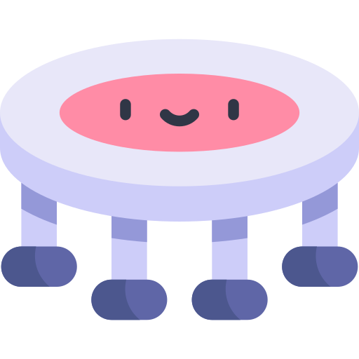 trampolín Kawaii Flat icono