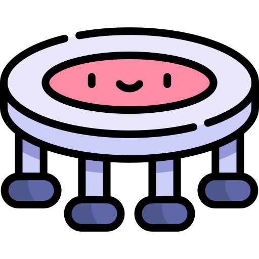 trampolin Kawaii Lineal color icon