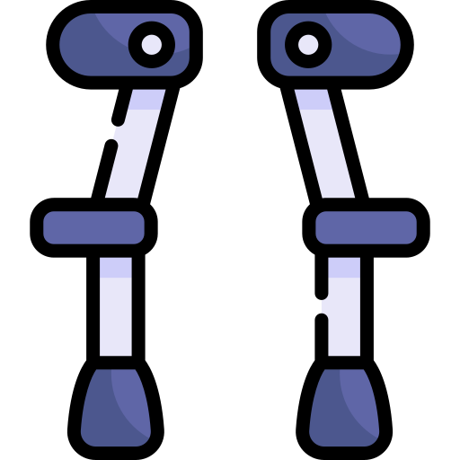 Crutches Kawaii Lineal color icon