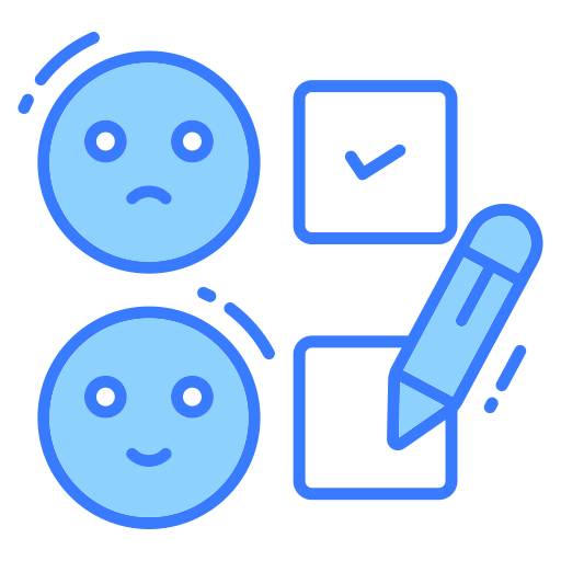 Customer satisfaction Generic Blue icon