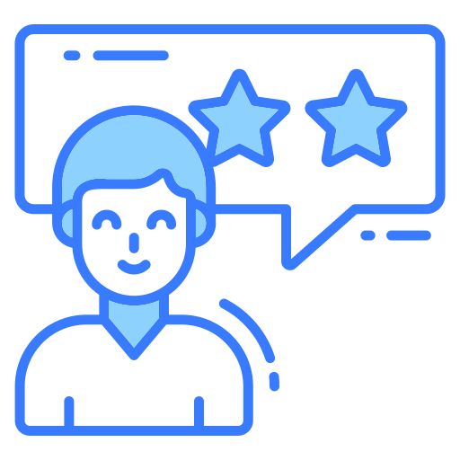 klanten feedback Generic Blue icoon
