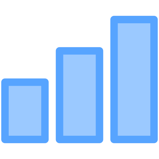 groei grafiek Generic Blue icoon