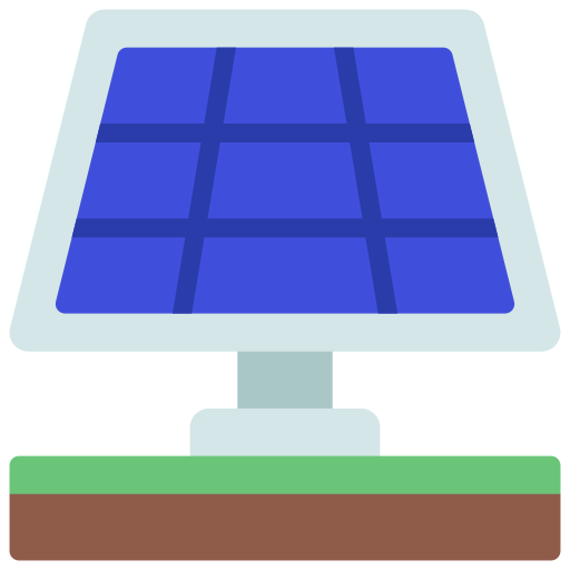 Solar panel Juicy Fish Flat icon