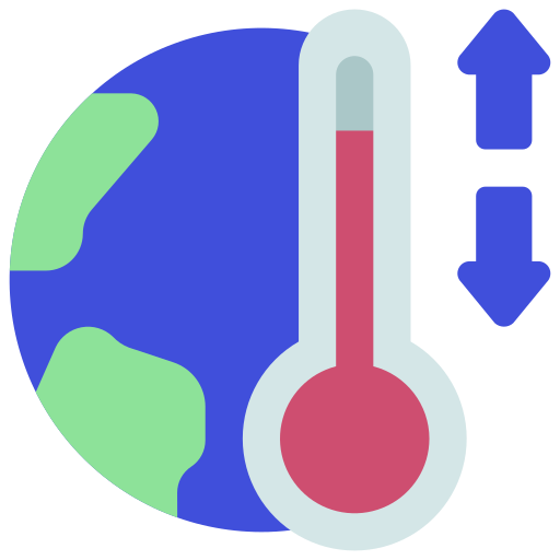 das alterações climáticas Juicy Fish Flat Ícone