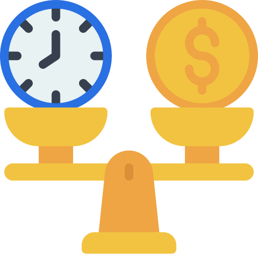 Time is money Juicy Fish Flat icon