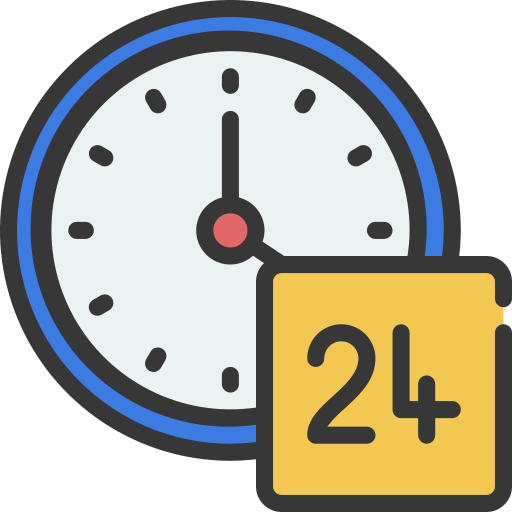 24 hour clock Juicy Fish Soft-fill icon